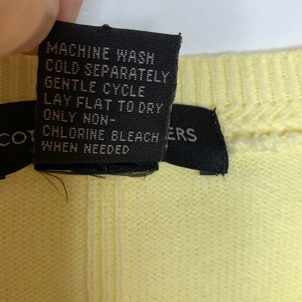 Cotton Traders Yellow Window pane Knit Vest‎ XL
